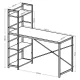 Стол на металлокаркасе BRABIX LOFT CD-005, 1200х520х1200 мм, 3 полки, цвет морёный дуб, 641221. Фото товара с разных ракурсов.