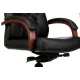 Кресло руководителя Бюрократ T-9928WALNUT черный кожа крестов. металл/дерево. Фото товара с разных ракурсов.