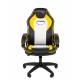 Офисное кресло Chairman Game 16 Россия экокожа черный/желтый/белый. Фото товара с разных ракурсов.